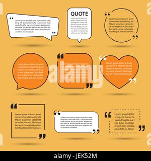 modern quote text template design elements Stock Vector