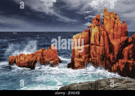 red cliffs, Arbatax, Sardinia, Italy Stock Photo