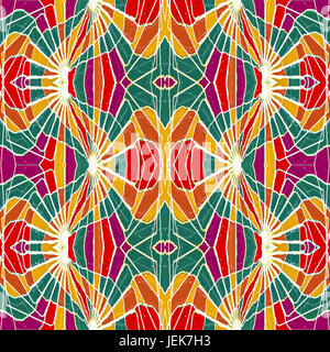 Multicolor Abstract Geometric Seamless Pattern Stock Photo