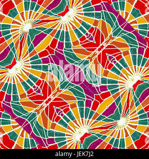 Multicolor Abstract Geometric Seamless Pattern Stock Photo