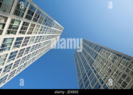 BEIJING – OCTOBER 19. Skyscrapers at Jianwai SOHO, Beijing on Oct. 19, 2009. Jianwai an open place with department buildings, stores and offices inspi Stock Photo