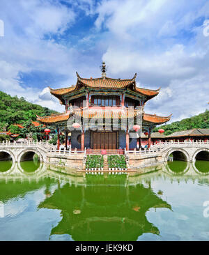 Serene atmosphere at Yuantong Buddhist temple, Kunming, Yunnan Province, China Stock Photo