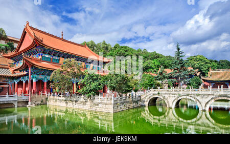 Panoramic view on Yuantong Temple, Kunming, Yunnan Province, China Stock Photo