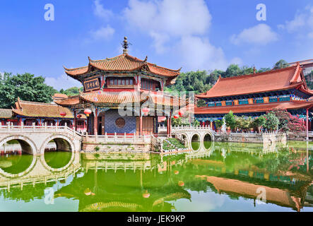 Famous Yuantong Buddhist Temple, Kunming, Yunnan Province, China Stock Photo