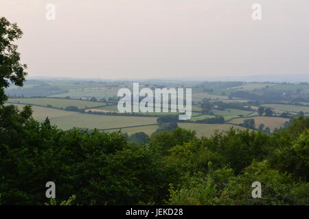 Hazy countryside view Herefordshire