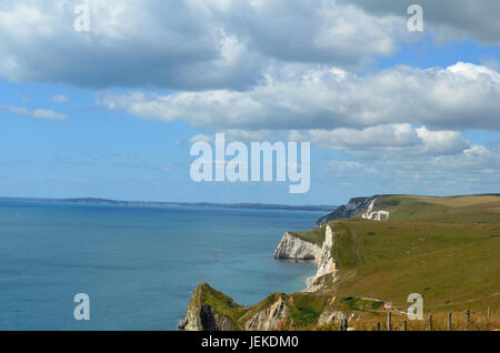 Coastal landscape, Lulworth Cove, Dorset, England, United Kingdom Stock Photo