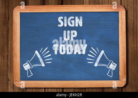 Composite image of sign up today Stock Photo - Alamy