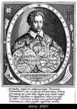 THOMAS CAVENDISH (15601592) English explorer and pirate Stock Photo