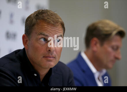 New Crystal Palace Manager Frank De Boer during the press conference at Beckenham Training Ground, Kent. Stock Photo