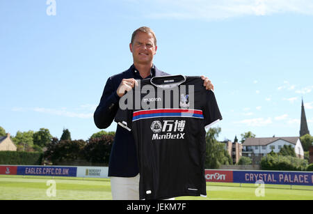 New Crystal Palace Manager Frank De Boer during the press conference at Beckenham Training Ground, Kent. Stock Photo