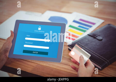 Composite image of online banking Stock Photo