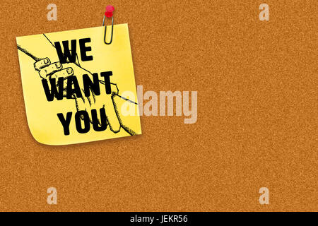 Composite image of we want you Stock Photo