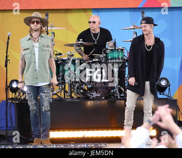 Florida Georgia Line and Nelly perform on ABC's 'Good Morning America' 2017 Summer Concert Series at Rumsey Playfield  Featuring: Florida Georgia Line, Tyler Hubbard, Brian Kelley Where: New York, New York, United States When: 26 May 2017 Stock Photo