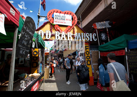 Acklam Village, in the heart of Portobello Road, Notting Hill, West London, England, United Kingdom Stock Photo