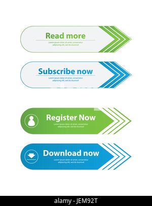 special website buttons,register,download,join advertisement banners Stock Vector