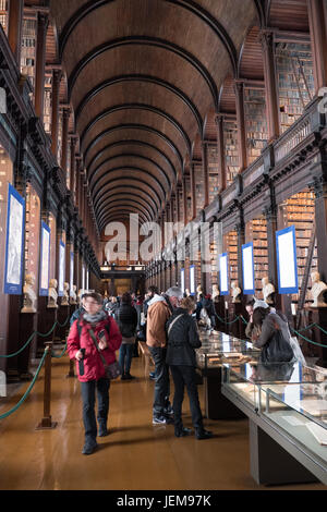 Interior view of Trinity College Library, Dublin, Ireland. Stock Photo