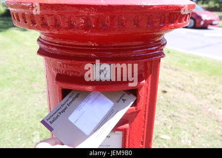 Postal voting has started in the General Election UK 2017. The Election is on June 8th 2017.  Featuring: Atmosphere Where: London, United Kingdom When: 26 May 2017 Stock Photo