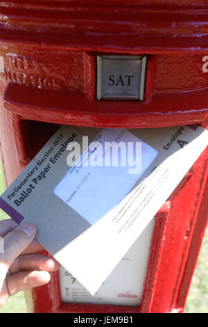 Postal voting has started in the General Election UK 2017. The Election is on June 8th 2017.  Featuring: Atmosphere Where: London, United Kingdom When: 26 May 2017 Stock Photo