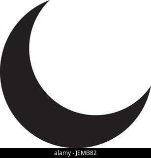 new half moon vector icon sign symbol Stock Vector
