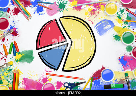 Composite image of pie chart Stock Photo