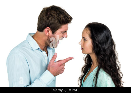 Tensed couple arguing Stock Photo