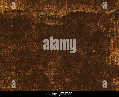 Abstract pattern formed by rust on a sheet of metal Stock Photo