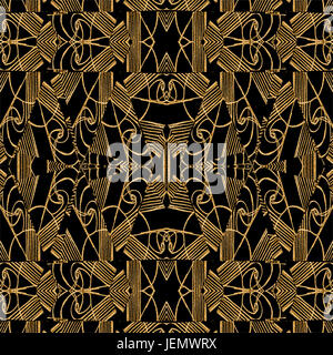 Modern Arabesque Seamless Textile Pattern Stock Photo