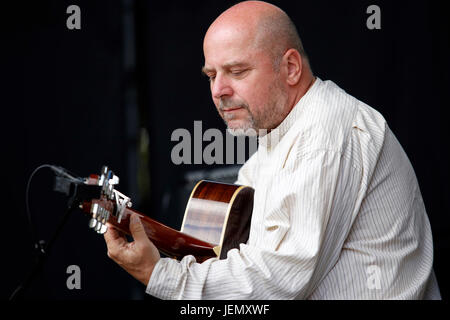 PRAGUE, CZECH REPUBLIC - JUNE 18, 2017: Vladimir Vaclavek performs live on stage during a concert at 20th Respect Festival on June 18, 2017 in Prague Stock Photo