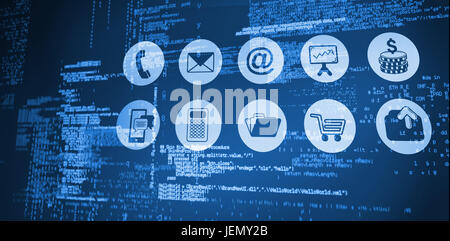 Composite image of blue codes Stock Photo - Alamy
