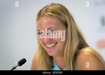 Eastbourne, UK. 26th June, 2017. Petra Kvitova at the 2017 Aegon International WTA Premier tennis tournament Credit: Jimmie48 Photography/Alamy Live News Stock Photo