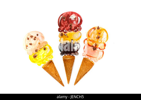 Conceptual ice-cream cones Stock Photo