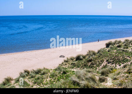 Dunes and beach at Forvie National Nature Reserve / Sands of Forvie, Newburgh, Aberdeenshire, Scotland, UK Stock Photo