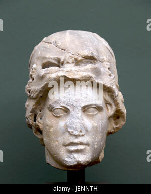 Alexander the Great (356 -323 BC). King of Macedonia. Marble bust. Roman copy of 3rd Century BC from Greek original. Stock Photo