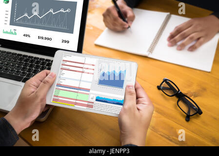 work hard Data Analytics Statistics Information Business Technology Stock Photo