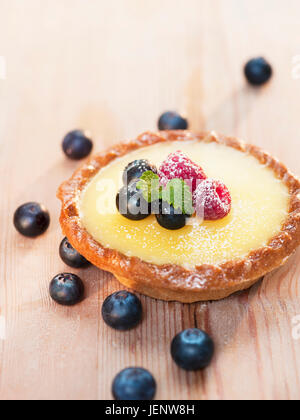 Small tart with fruits on top Stock Photo