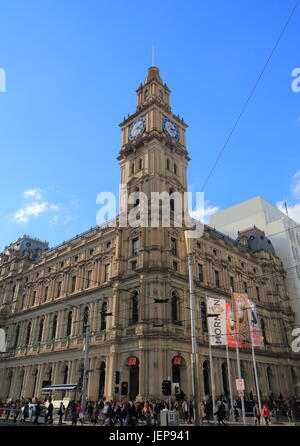 People visit historical GPO building in Melbourne Australia. Stock Photo