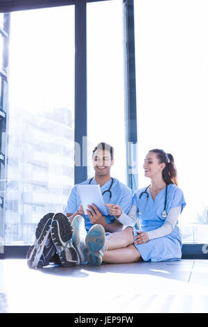 Medical team interacting using digital Stock Photo