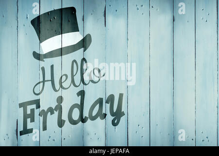 Composite image of hello friday word Stock Photo