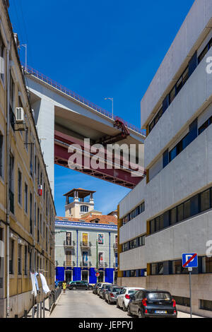 Lisbon, Portugal - May 20, 2917: The very popular Art Centrum LX Factory located under the Ponte 25 de Abril bridge in Lisbon Stock Photo