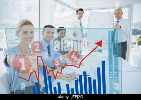 Composite image of graph Stock Photo