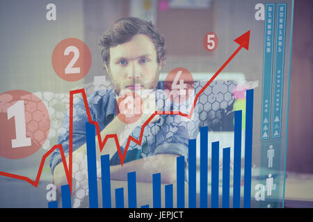 Composite image of graph Stock Photo