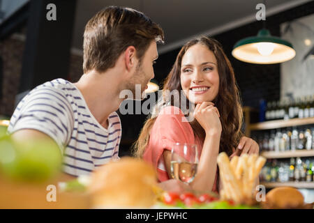 Couple looking at each other Stock Photo