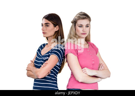 Upset friends with arms crossed Stock Photo