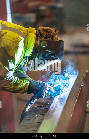 Man welding Stock Photo