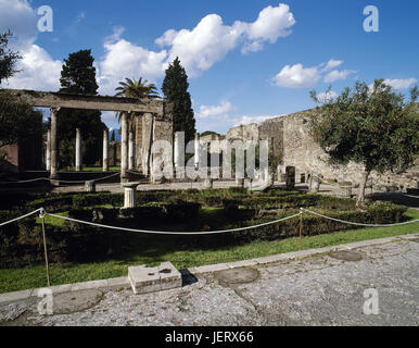 Pompeii. Ancient roman city. House of the Faun (2nd century BC). Private residence. Exterior. Campania, Italy. Stock Photo