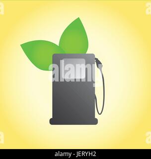 walk, go, going, walking, eco, green, biological, fuel, ecological, station, Stock Vector