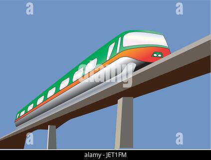 railway, locomotive, train, engine, rolling stock, vehicle, means of travel, Stock Vector