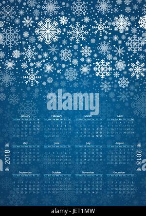 Calendar 2018 Vector Stock Vector
