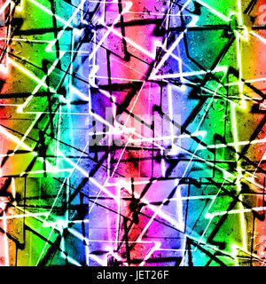 Multicolor Geometric Grunge Background Stock Photo