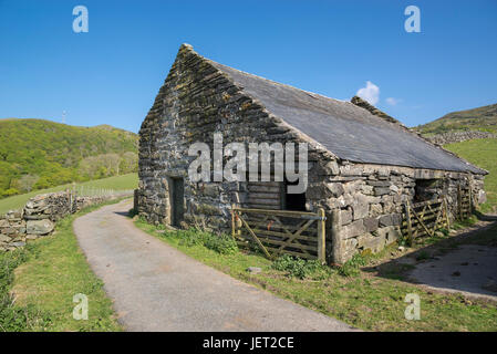 Old stone farm building in the hills of Snowdonia, North Wales. Stock Photo